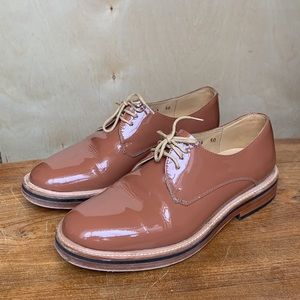 Dieppa restreppo patent leather oxfords | blush pink | size 8